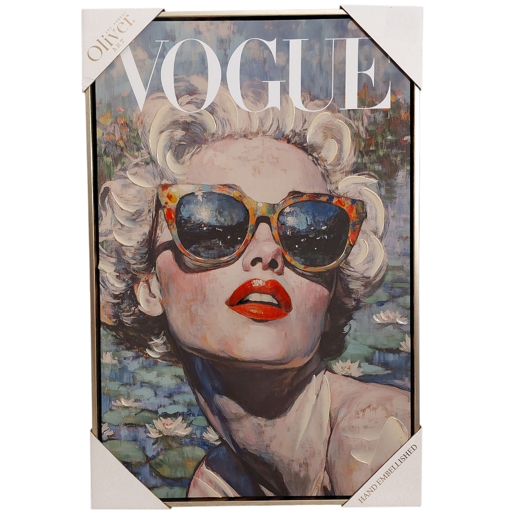 Oliver Art Icon Marilyn Monroe Water Lilies Canvas Art